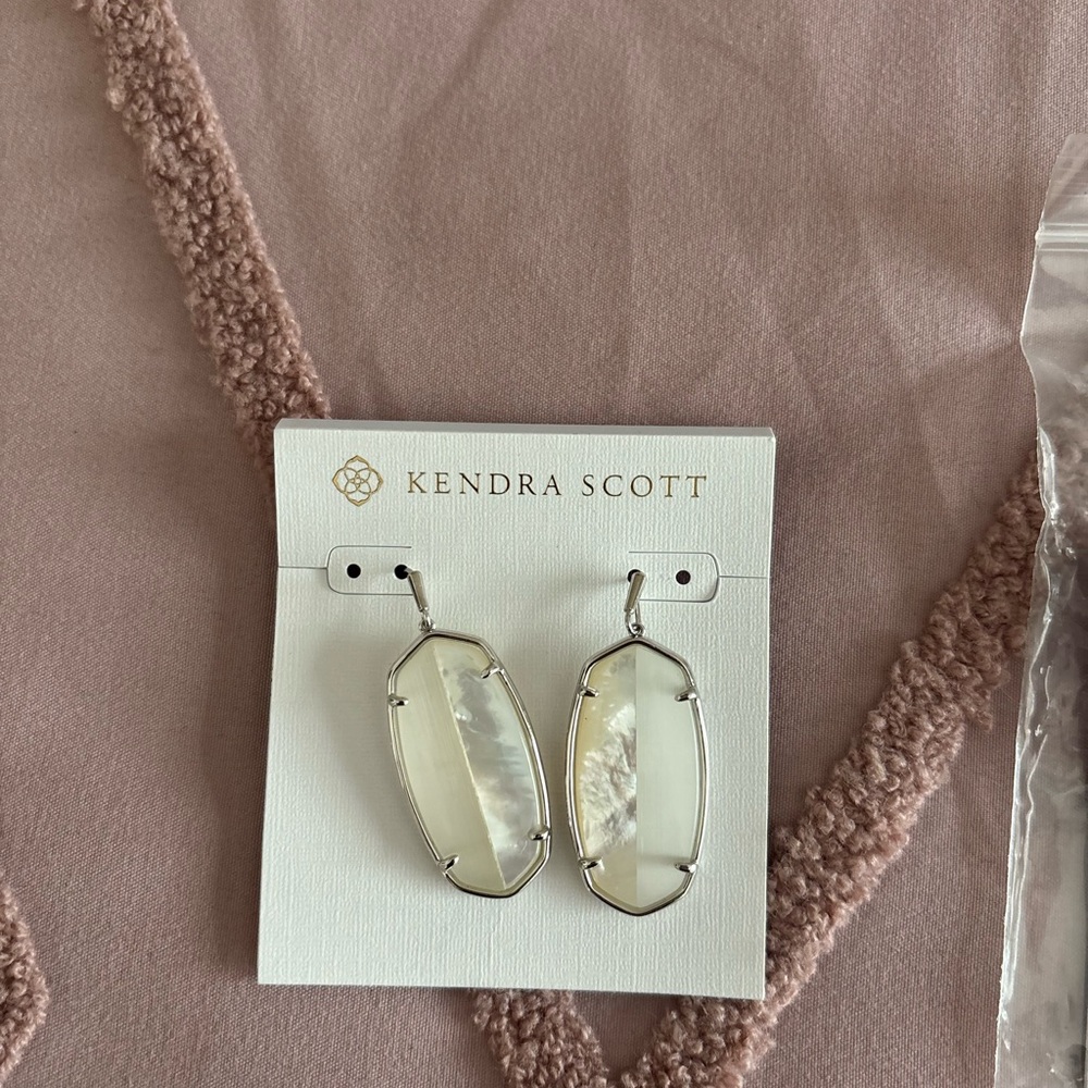 Kendra Scott White Drop Earrings